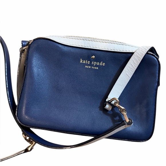 Kate Spade Navy and White Crossbody Bag - Picture 1 of 10